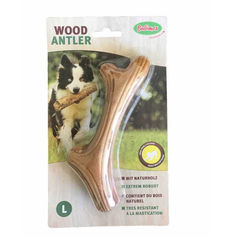 Jouet "Wood Antler" à mâcher pour chien - 4x15x25,5cm (taille L)