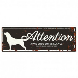 Plaque "Attention" Golden...