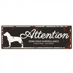 Plaque "Attention" American...