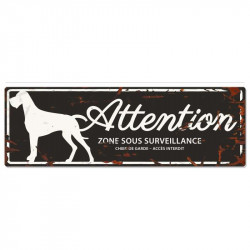 Plaque "Attention" Dogue...
