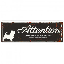 Plaque "Attention" Westie -...